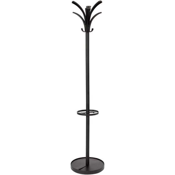 Brio Coat Stand 13.75w x 13.75d x 66.25h, Black