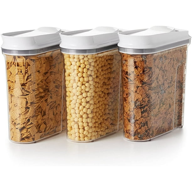 OXO Good Grips 3Piece Airtight POP Cereal Dispenser Set,Clear,3 Piece