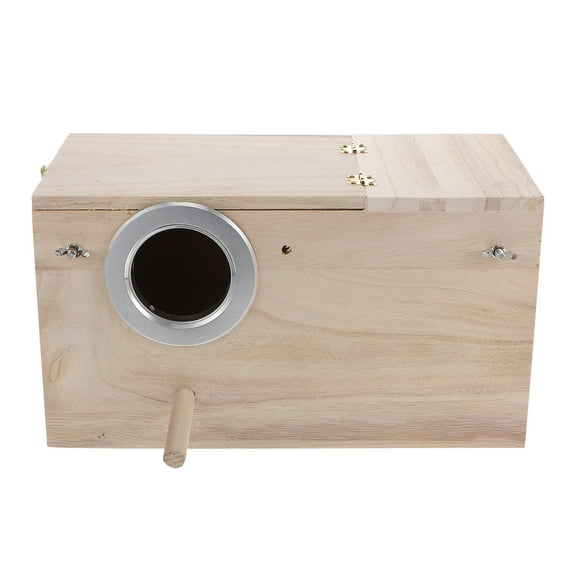 WEUVEB 1Pack Squirrel Houses for Outside Nesting Wooden Bird Nest Box Beige Garden