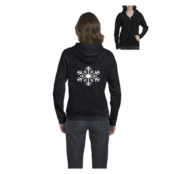 "Mom's Favorite - Women's Sweatshirt Full-Zip Pullover, up to Women Size 3XL - Christmas Snowflake"