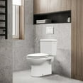 thumbnail image 2 of Cierre suave y silencioso - Asiento de inodoro comercial redondo - Instalación fácil, limpieza práctica, construcción duradera, compatible con la mayoría de inodoros - Tamaño: 17", Color: Blanco, 2 of 8