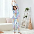 thumbnail image 5 of FORMRS Womens Pajama Set Long Sleeve Top and Pants with Pockets Soft Comfy Lounge Sleepwear, Sizes S-2XL, Watercolor Ice Cream Pattern, 5 of 7