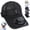 Black, variant on Solar Rechargeable Peaked Cap, Hat with Fans Solar Power Built in for Men Women, Breathable Lightweight Outdoor Sports