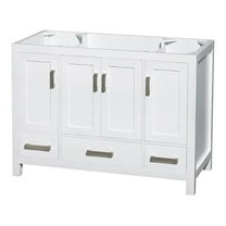Wyndham Collection Sheffield 47" No Sink Wood Single Bathroom Vanity in White