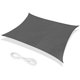 thumbnail image 1 of Vela de sombra rectangular de 3 x 5 m, con protección UV del 98 % para exteriores, jardín, terraza y césped, con cuerda gris., 1 of 5