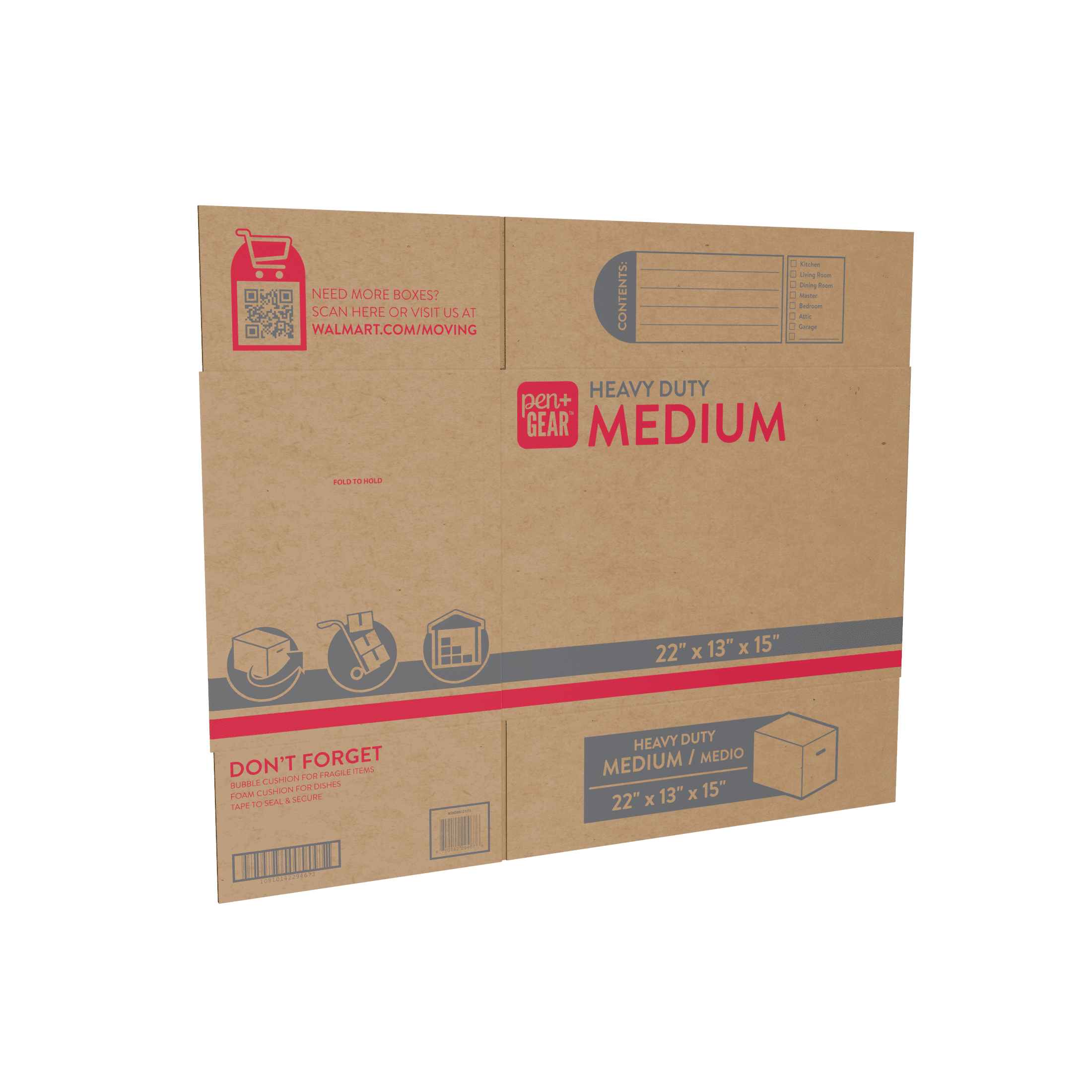 (10 pack) Pen+Gear Medium Heavy Duty Kraft Moving Boxes, 22 Inches x 13 Inches x 15 Inches