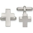thumbnail image 1 of Stainless Steel Polished Cross Cufflinks Made In China src396, 1 of 5