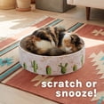 thumbnail image 4 of Kitty City Corrugated Cardboard Cacti Print Oval Cat Scratching Pad Bed, Multicolored, One Size, 4 of 7