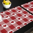 thumbnail image 4 of 4Pcs Valentine's Day Placemats Rectangle Table Mat Table Decoration For Home Tableware Dining Disc Pads Plate Bar Placemat, 11.8*17.7inch, 4 of 6