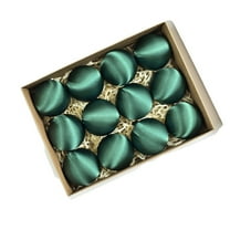 Velvet Christmas Ornaments 12 Pcs - 2.4 Inch Shatterproof Satin Ball Ornaments Set for Christmas Tree Decorations, Holiday Party Home Decor, Wreath & Tabletop Décor