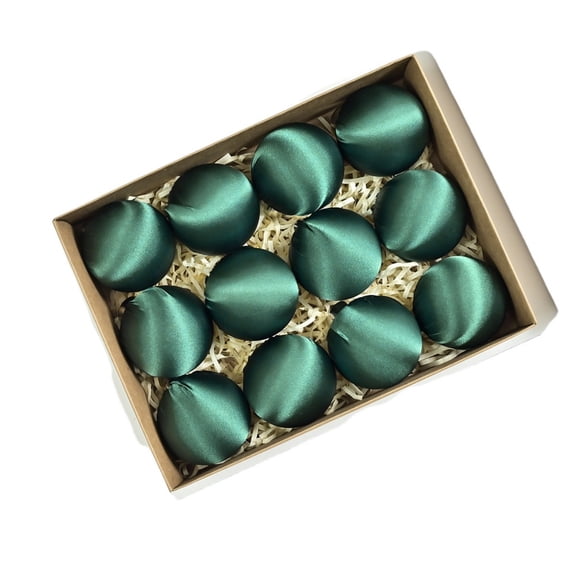 Velvet Christmas Ornaments 12 Pcs - 2.4 Inch Shatterproof Satin Ball Ornaments Set for Christmas Tree Decorations, Holiday Party Home Decor, Wreath & Tabletop Décor