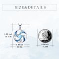 thumbnail image 4 of Wave Necklace Sterling Silver Larimar Pendant Ocean Jewelry for Women Birthday, 4 of 5