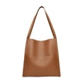 thumbnail image 4 of Bolso de hombro de cuero de las mujeres Bolso elegante para desplazamientos Trabajo de vacaciones al aire libre Caqui, 4 of 8