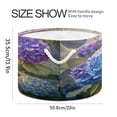 thumbnail image 2 of Round Toy Storage Basket Foldable Storage Basket for Home Decor Laundry Basket20" x 14" Beautiful Painting Of Hydrangeas, 2 of 6