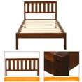 thumbnail image 4 of Tcbosik Wood Platform Bed Frame with Headboard Twin Size, Walnut, 4 of 10