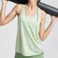 thumbnail image 4 of Work Out Tank Tops for Women Sleeveless Tank Tops for Women Scoop Neck Basic Undershirt Tennis Yoga Athletic Running Shirts Stretch Gym Clothes (Green,XL), 4 of 5