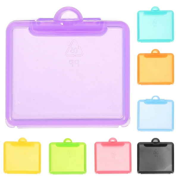 Pastillero cuadrado, estuche organizador de viaje de 8 piezas con tapa transparente, pequeño contenedor de medicina para bolso, pastillero diario, gestión de medicamentos, plástico