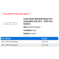 thumbnail image 2 of Lower Intake Manifold Gasket Set - Compatible with 2012 - 2020 Ford Explorer 2013 2014 2015 2016 2017 2018 2019, 2 of 2