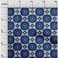 thumbnail image 1 of oneOone Cotton Jersey Navy Blue Fabric Floral Block Sewing Craft Projects Fabric Prints By Yard 58 Inch Wide, 1 of 4