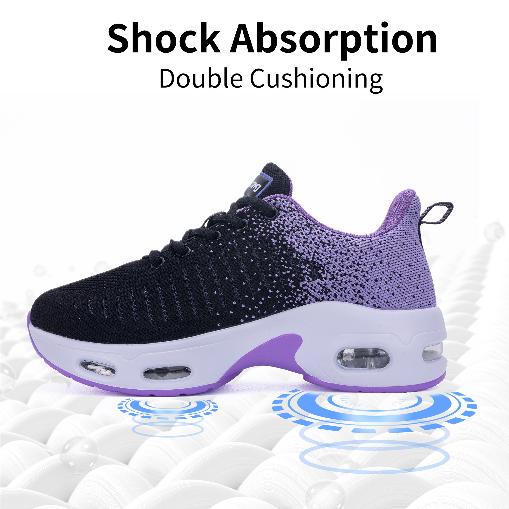 Broyon Women's Dual Air Cushion Walking Sneakers photo 2