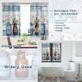 thumbnail image 5 of Blue Floral Kitchen Window Curtains Rod Pocket Small Short Cafe Farmhouse Rustic Country Flowers Daisy Cute Inspirational Room Drapes 2 Panels for Living Bedroom Home Decor 27.5X39 inch, 5 of 6