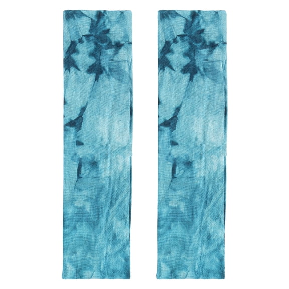 Uxcell 2Pcs Tie Headbands, Tie Dye Elastic Athletic Hair Head Band Tennis Head Tie Non-Slip Hair Band for Women Men Gym Running Yoga Sports, Workout Travel, Green