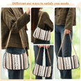 thumbnail image 4 of FORMRS Womens Shoulder Bag with Chain Strap Clutch Purse Cute Tote Handbag, Brown Abstract Stripes, 4 of 7