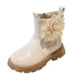 thumbnail image 3 of Girls Short Boots Fall Winter Versatile Stylish Cute Floral Girl Boots, 3 of 7