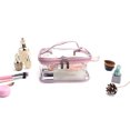 thumbnail image 4 of Bolsa de maquillaje transparente impermeable para mujer neceser de gran capacidad Ehuebsd de PVC organizador de artículos de aseo personal portátil estuches de almacenamiento, 4 of 7