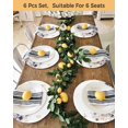 thumbnail image 4 of 13 Inch Round Placemats Set of 4, Purple Spring Floral Non Slip Heat Insulation PP Table Mats, Elegant Pastoral Flowers Watercolor Washable Place Mats for Kitchen Dining Party Table Decor, 4 of 7