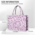 thumbnail image 3 of Large Capacity Tote Bag,Pink and Purple Of Leopard Print Handbag Fashion Luxury Tote Bag,15.7"x13"x 5.1" Inches,Laptop Compatible, 3 of 6