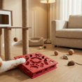 thumbnail image 5 of Interactive Cats Puzzle Toy Self Indulgence Hide Food Entertain Device for Mental Growth and Healthy Chewing, Red, 5 of 6
