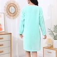 thumbnail image 5 of Kaemgyyd Robes for Women Fluffy Fuzzy V Neck Bath Robe Knee Length Bathrobe Bow Front Ladies Outfits（Mint Green,One Size）, 5 of 7