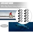 thumbnail image 4 of Sywqhk 10 Uds. Anzuelo de pesca para señuelos de caña de pescar soportes de seguridad (negro) Sywqhk Alta Calidad, 4 of 7