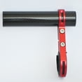 thumbnail image 3 of Rallonge de Guidon de Vélo, Support en Fibre de Carbone, Pince en Alliage d'Aluminium, Rouge, Pince Simple 10cm, 3 of 4