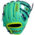 thumbnail image 2 of Wilson A2000 Pedroia DP15SS 11.5" Baseball Glove Green/Yellow 11.5, 2 of 6
