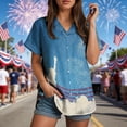 thumbnail image 6 of vigerkar American Flag Shirt for Women: 4th July Graphic T-Shirts Patriotic USA Flag Star Stripes Tees Hawaiian Button Down Tops (Sky Blue, S), 6 of 6