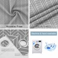 thumbnail image 4 of Grey Geometric Blackout Curtains for Bedroom/Living Room, Thermal Insulated Kitchen Curtains, Modern Pure Color Abstract Striped Grommet Darkening Window Treatment Drapes 27.5"x39"x2, 4 of 8