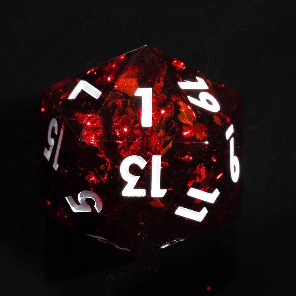 1985 Games Ruby Red RPG Dice Set – Polyhedral DND Dice Retro VHS Box