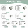 thumbnail image 2 of 345pcs 7 Sizes Metal Cord End Cap Platinum End Caps Leather Ends Caps Suede Fiber Crimps End Beads Caps Cord Lock Bead End Cap for DIY Crafts Tassel Necklace Making Supplies 5-12x4-12mm, 2 of 9