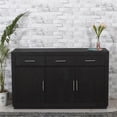 thumbnail image 2 of Fernious 3 Drawer 3 Door Sideboard in Dark Gray Finish on Mango Solid Wood, 2 of 6
