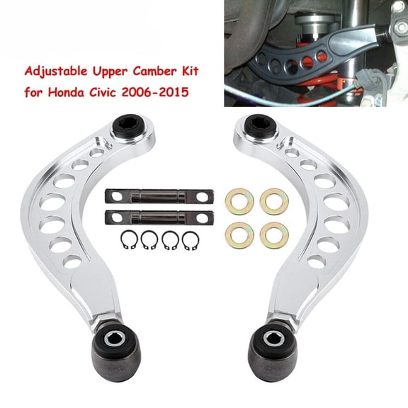 YIUIY 2PCS Adjustable Rear Upper Camber Control Arms Kit Fit for Honda Civic 2006-2011