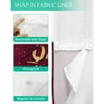 thumbnail image 3 of No Hook Shower Curtain with Snap in Liner, Qatar Football Tournament Hotel Shower Curtains for Bathroom, Washable Shower Curtain Liner Set with Mesh Top Window, 36"x78", 3 of 6