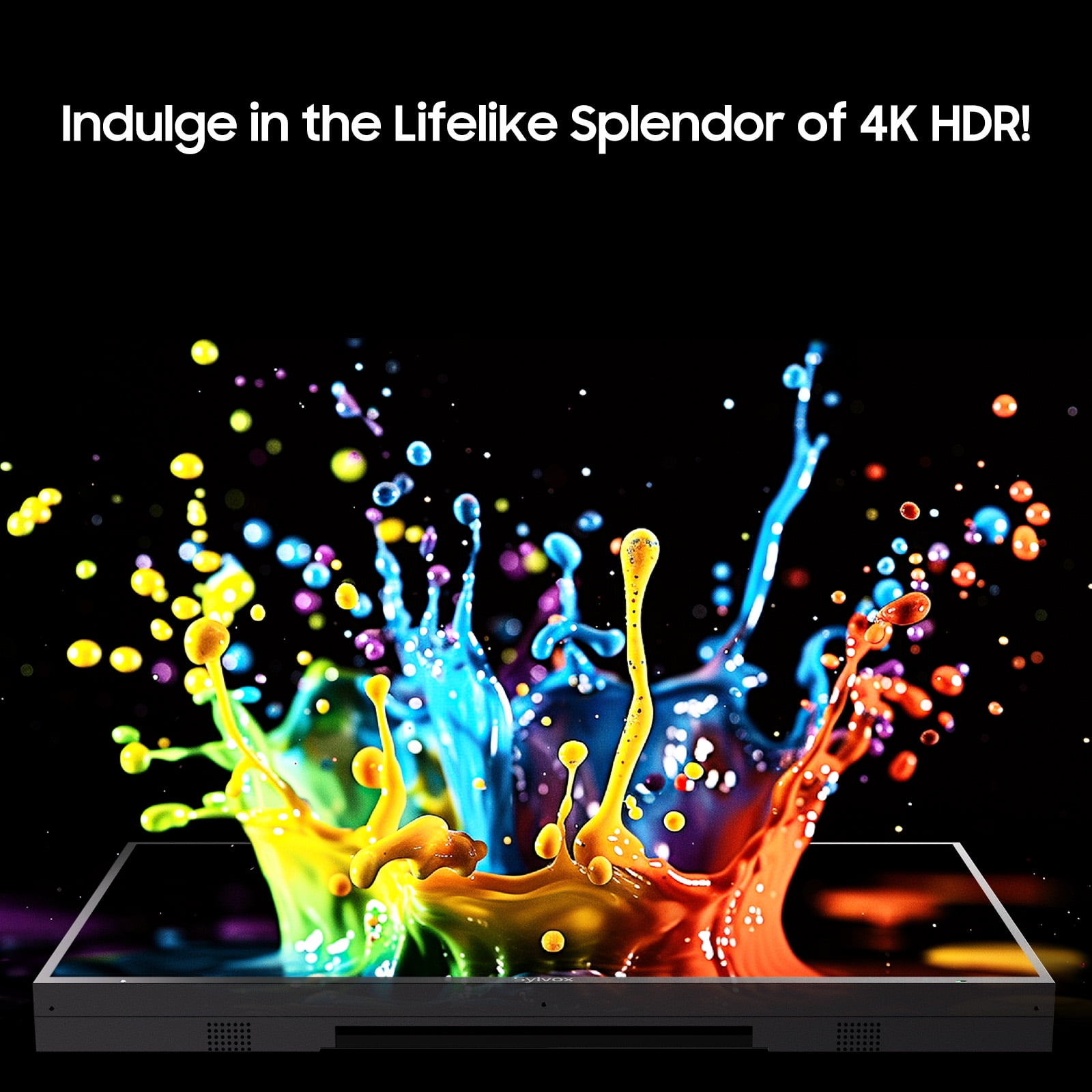 SYLVOX 65 inch Outdoor Smart TV, 2000 Nits 4K UHD HDR 10 IP56 Waterproof Google Television with Dolby Atmos, Voice Remote,Chromecast, Pool Pro 3.0