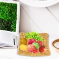 thumbnail image 1 of Bread Basket Tray Imitation Rattan Basket for Dining Room Restaurant Camping 16cmx16cmm, 1 of 8