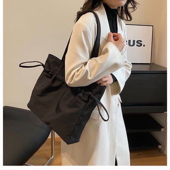 Ladies Simple Canvas Bag Tote Bag, Large-Capacity Portable Commuter Bag, Portable Bill Of Lading Shoulder Suitable For Daily Commuting To And Shopping