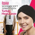 thumbnail image 5 of Hold'Eam Soft Terry Cloth Turban Head Cover Female - Navy (Adult), 5 of 7