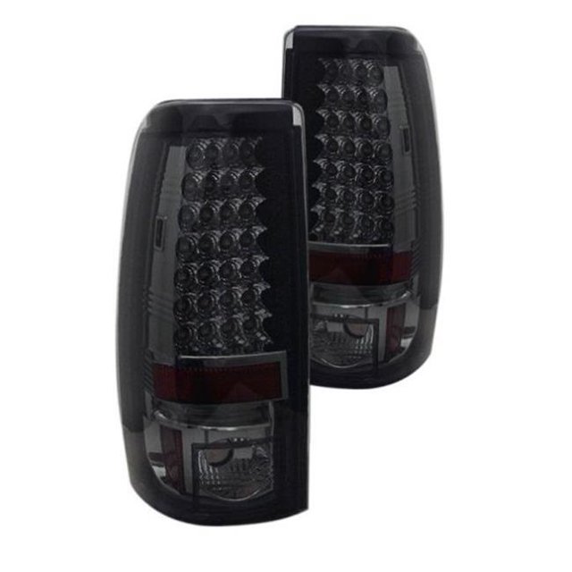 Chevy Silverado 1500-2500 Chrome & Smoke LED Tail Lights