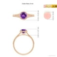 thumbnail image 2 of ANGARA Natural 0.8 Ct. Amethyst Solitaire Ring in 14K Rose Gold for Women (Ring Size: 11.5), 2 of 10