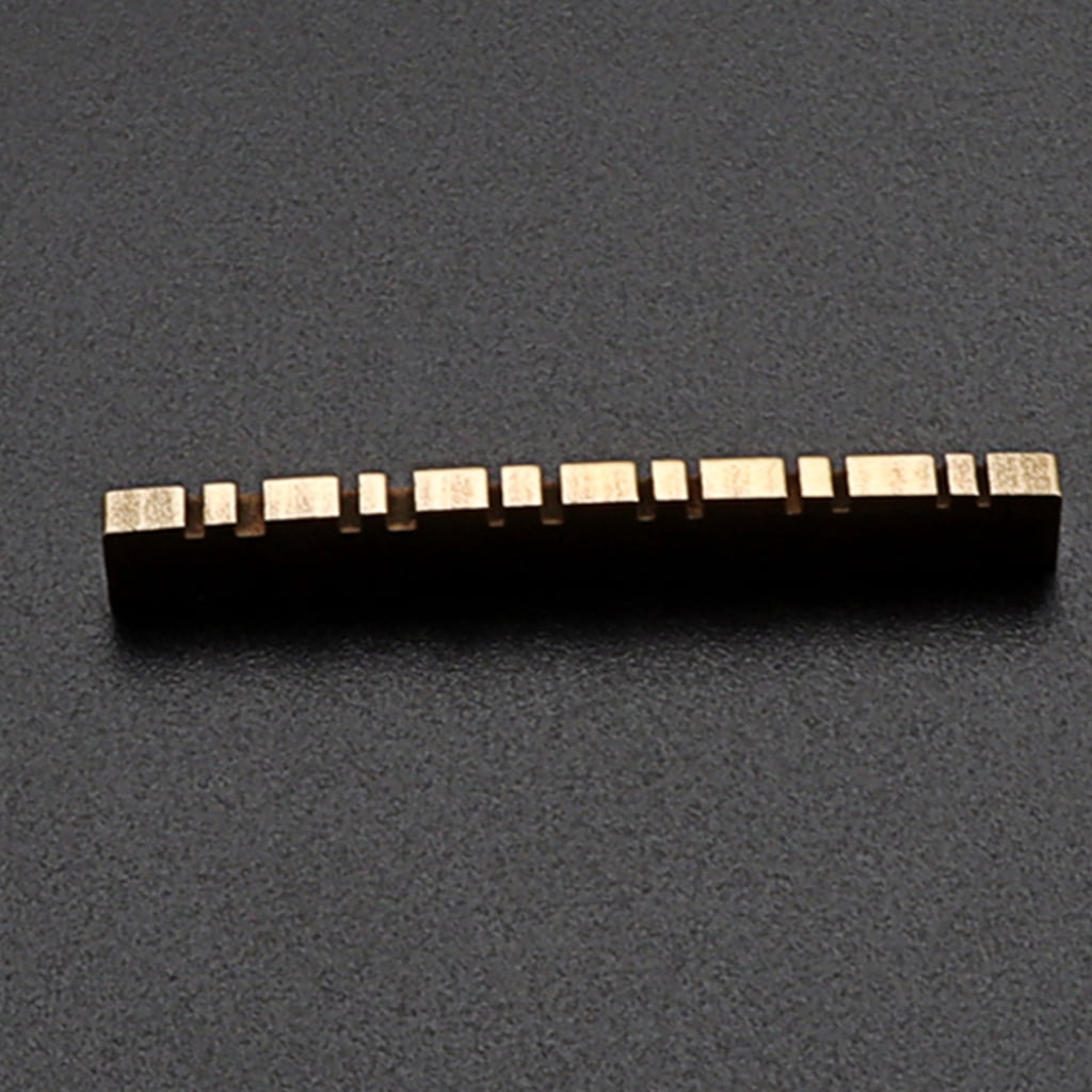 Zeiwohndc Electric Guitar Pre-Slotted Brass Nut Replacement Music Instrument Parts